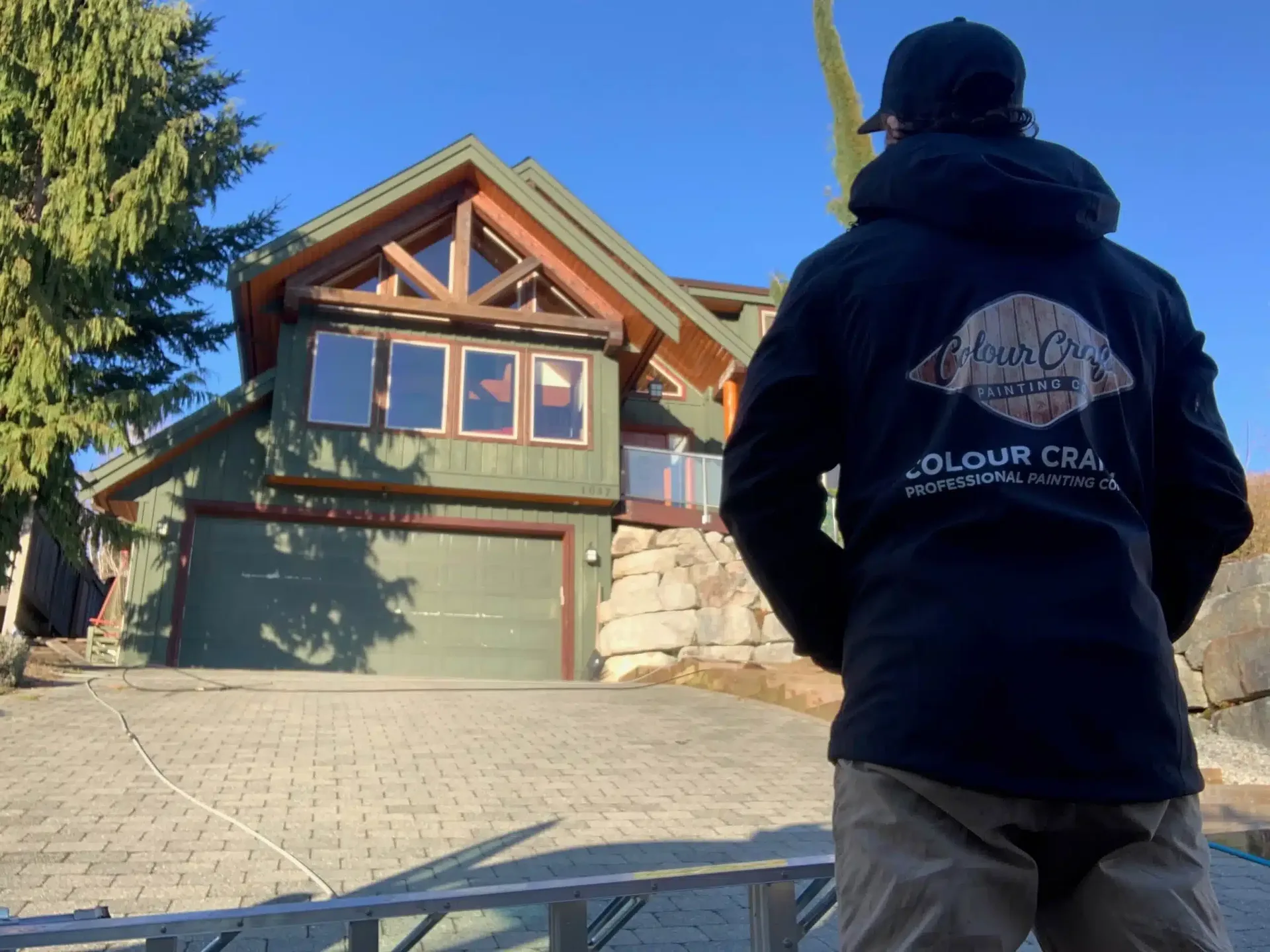 Colour Craft painter approaching a residential exterior project