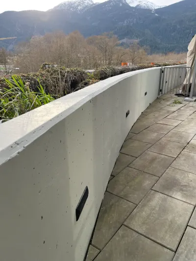 Avesta property, wall section with fresh Loxon XP