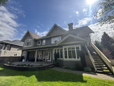 Before: exterior painting, Brackendale Squamish BC, original siding condition