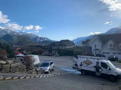 Colour Craft Painting van on site in Squamish BC with Sea-to-Sky mountain backdrop