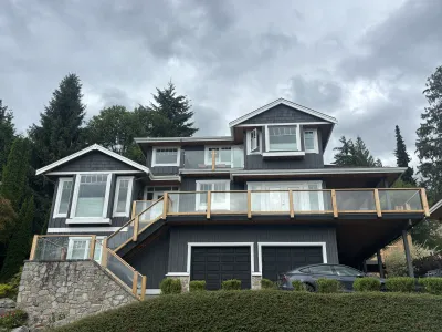 After: Dennis residence siding and trim, completed, Garibaldi Highlands