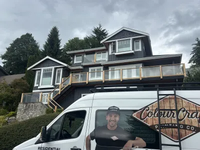 After: Dennis residence back view, completed, Garibaldi Highlands