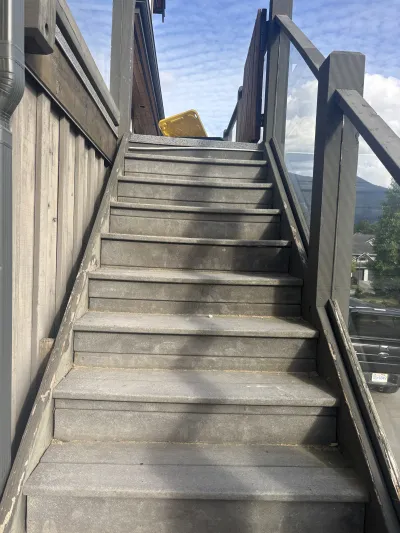 Before: Dennis residence doors, Garibaldi Highlands