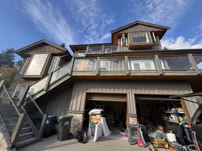 Before: Dennis residence garage doors, Garibaldi Highlands