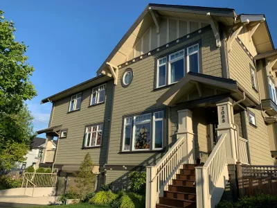 Completed commercial fourplex exterior repaint in East Vancouver, BC, after photo five