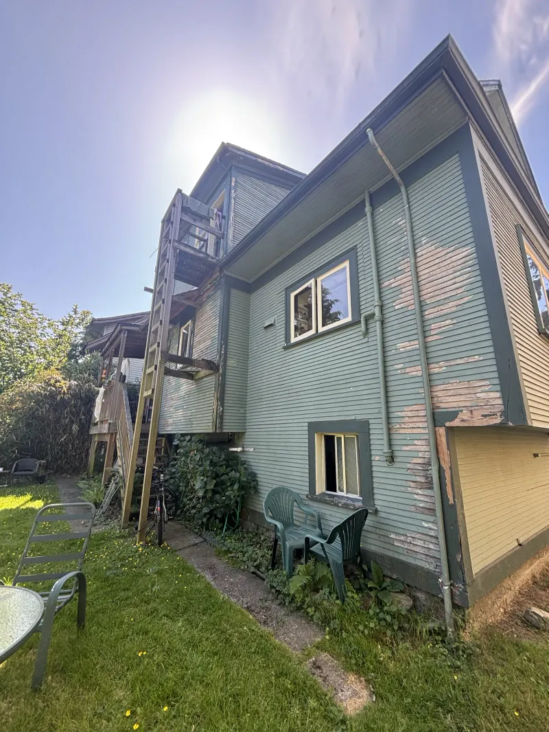 Before: East Vancouver heritage home siding detail