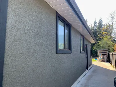 After: stucco detail, grey