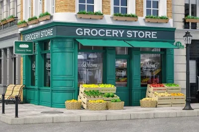 Retail grocery store exterior painting, commercial painters Colour Craft
