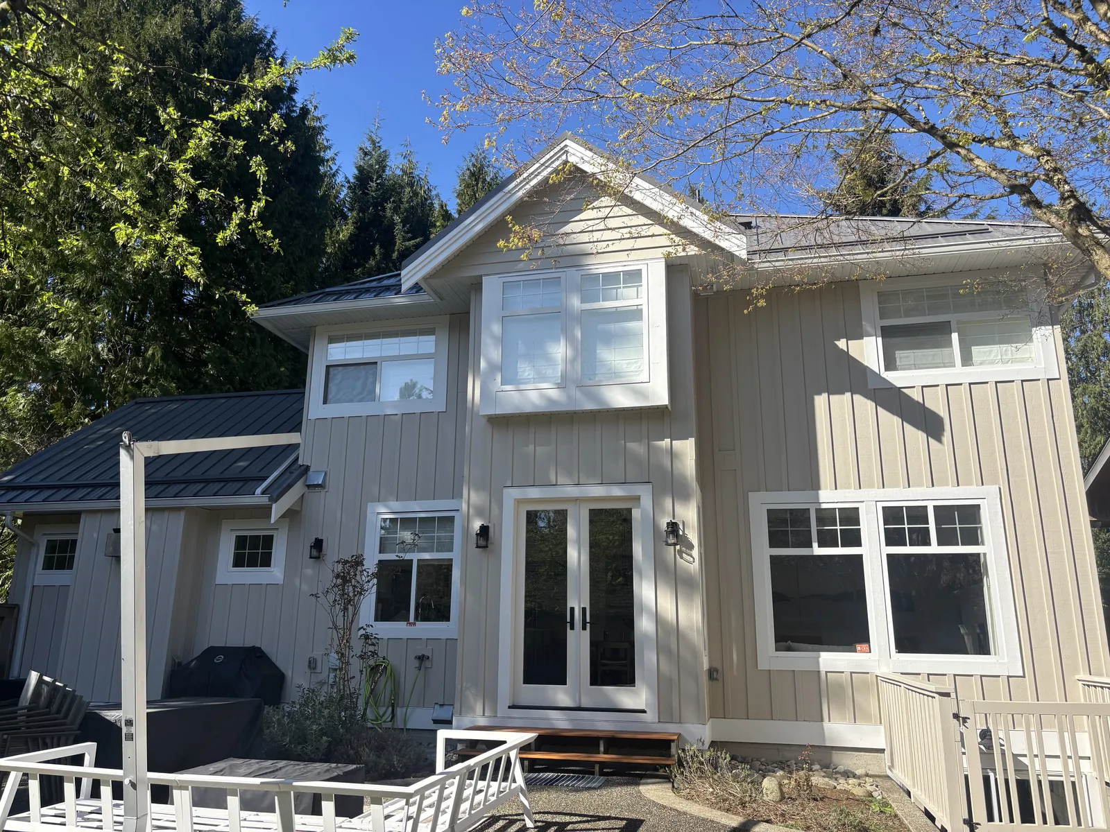 After: Marko residence doors and garage doors, North Vancouver