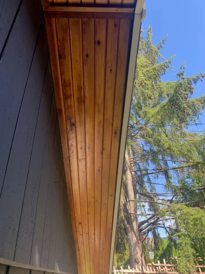 Door frame detail after painting, exterior painters East Vancouver