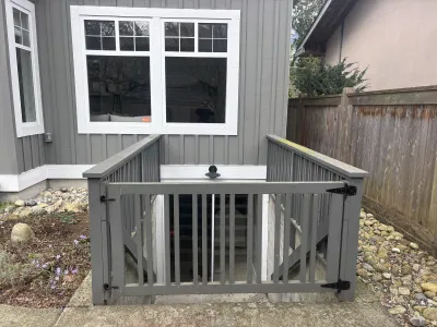 Before: doors and garage, North Vancouver