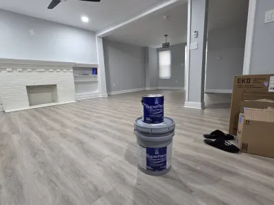 Office interior painting Philadelphia PA, Tricorn Black satin