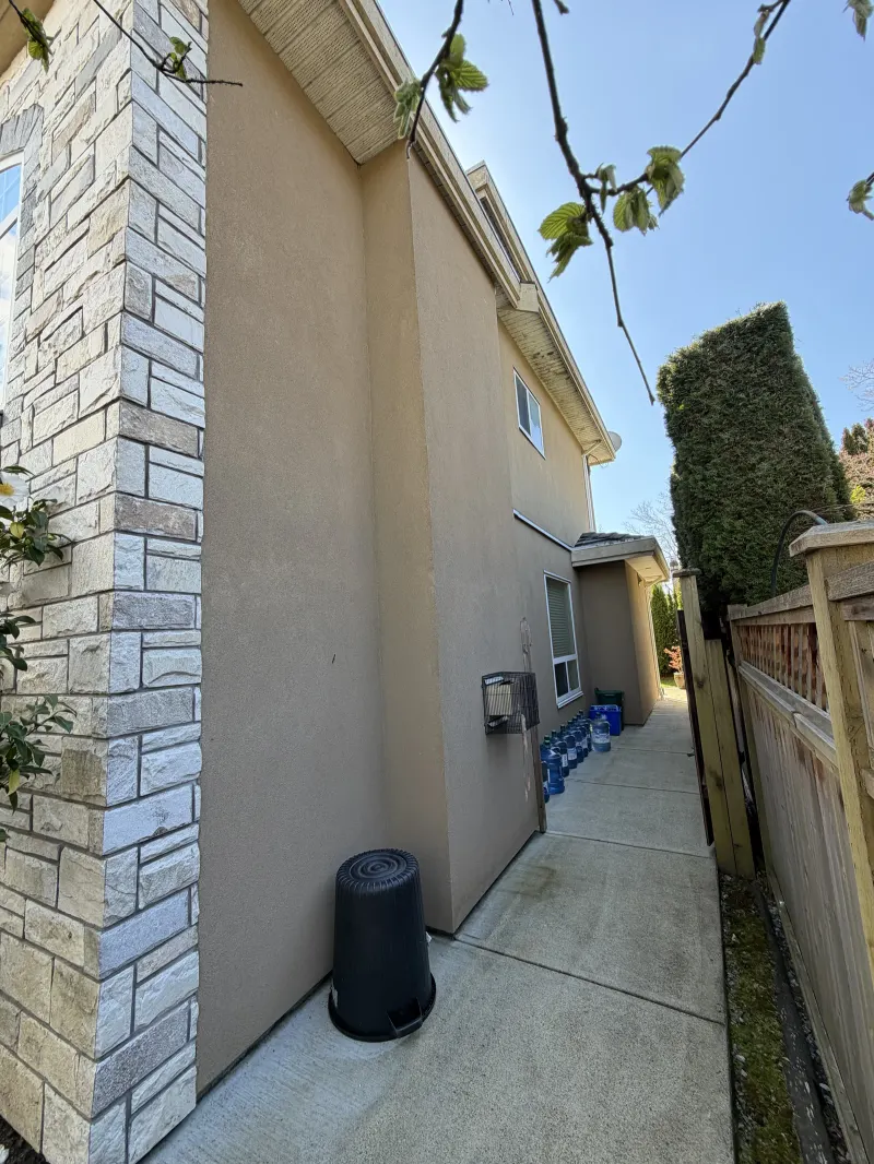 Before: fascia detail, Seafair Richmond BC, before carpentry repairs