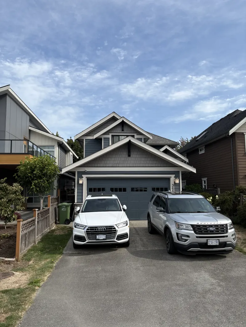 After: completed trim, Steveston Richmond BC, Modern Grey SW-7632