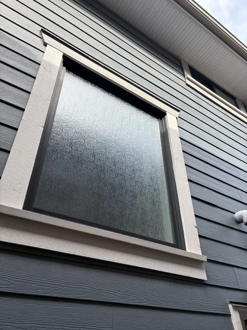 After: columns, Steveston Richmond BC, Modern Grey Duration Satin