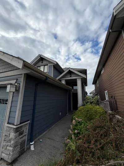 Before: garage doors, Steveston Richmond BC, before painting