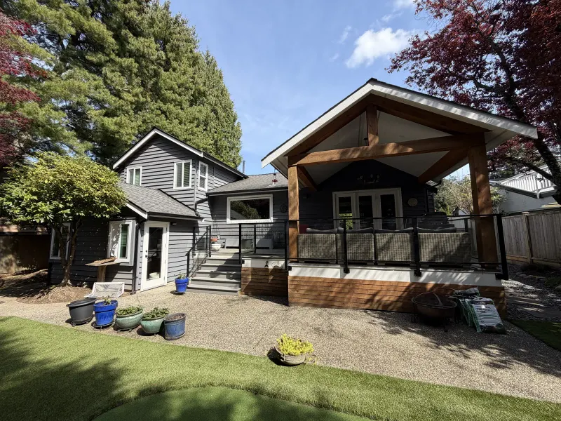 Before: side view, Tsawwassen Delta BC, wood siding and fascia before painting