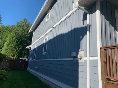 Side detail after exterior painting, Squamish BC exterior painters