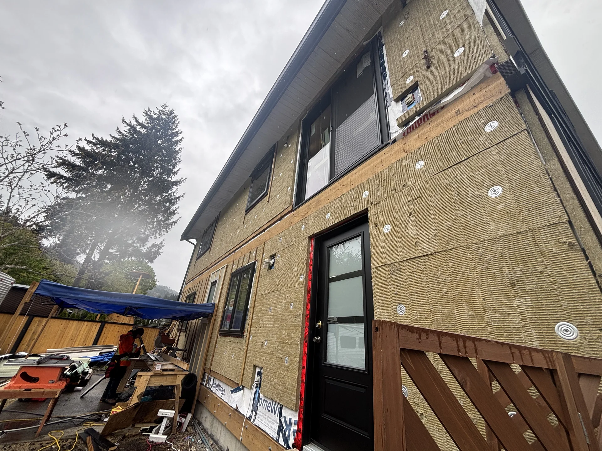 Before exterior renovation stage at this home in Valleycliffe, Squamish BC