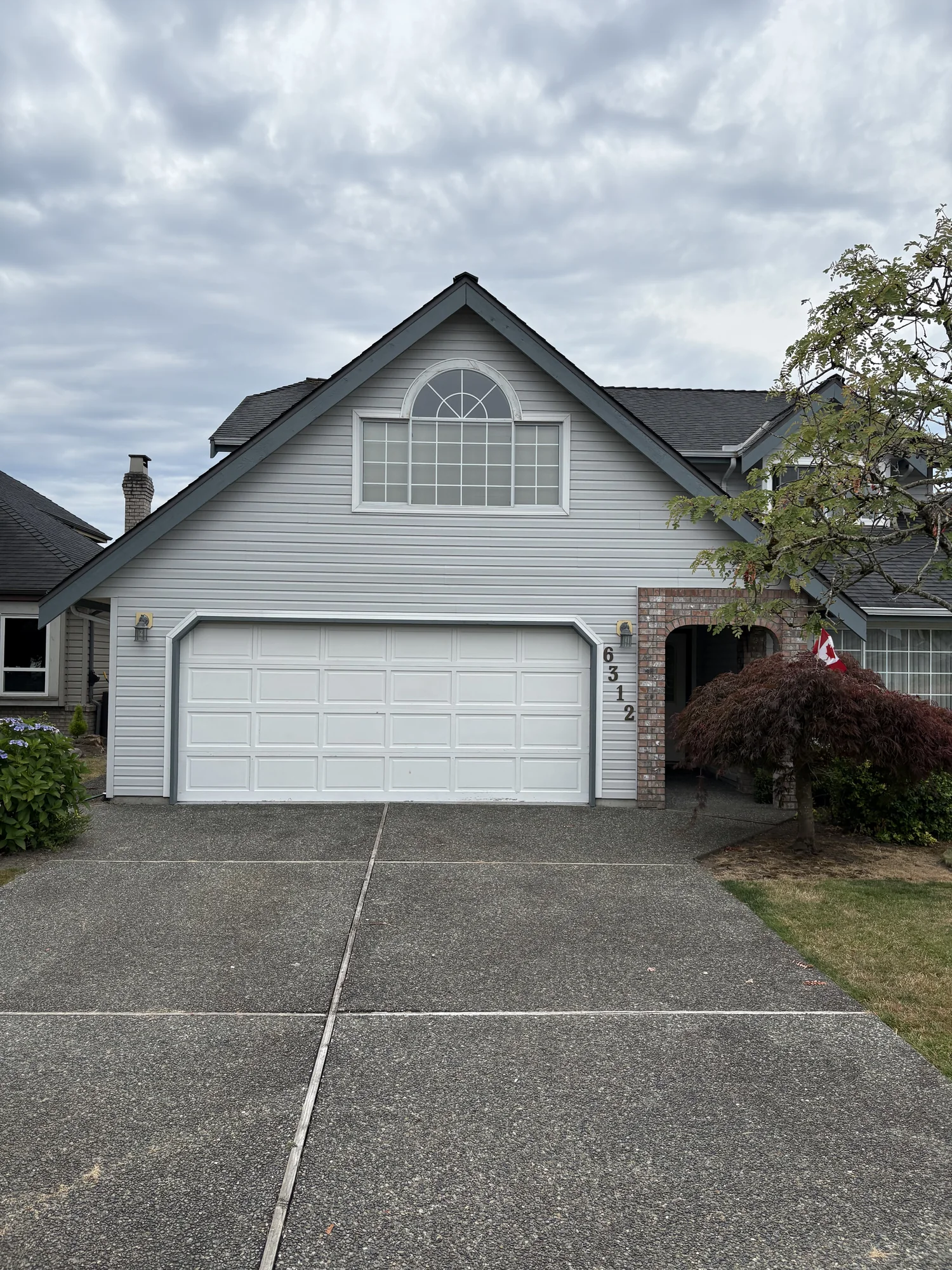 Completed exterior trim colour match, view one, at Dick’s Ladner home in Delta, BC