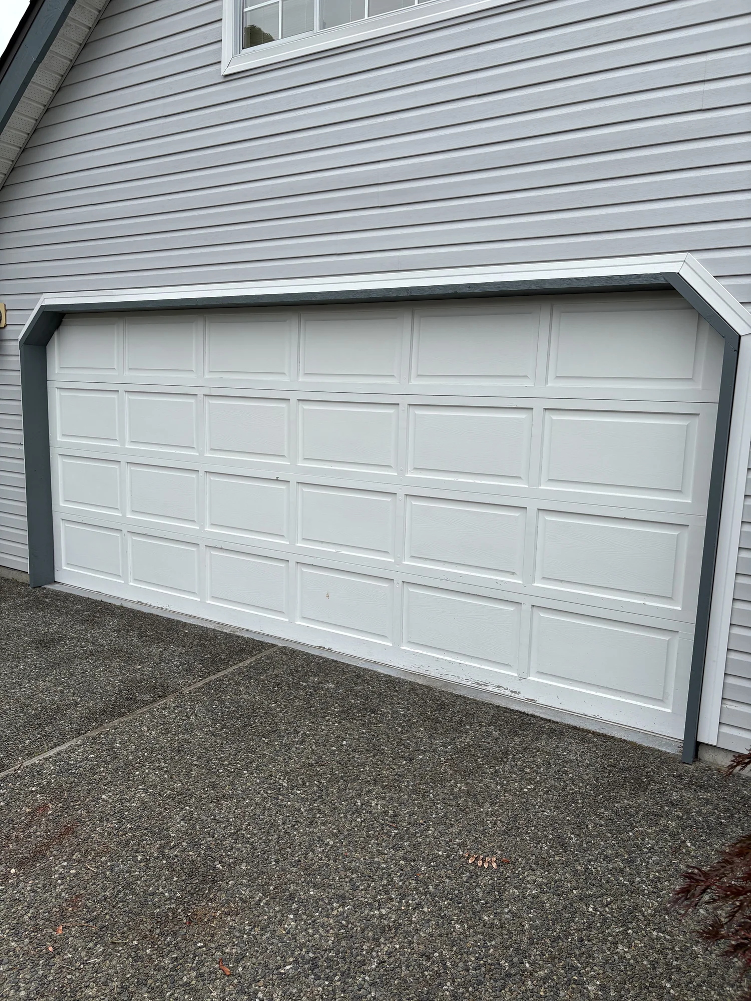Completed exterior trim colour match, view two, at Dick’s Ladner home in Delta, BC