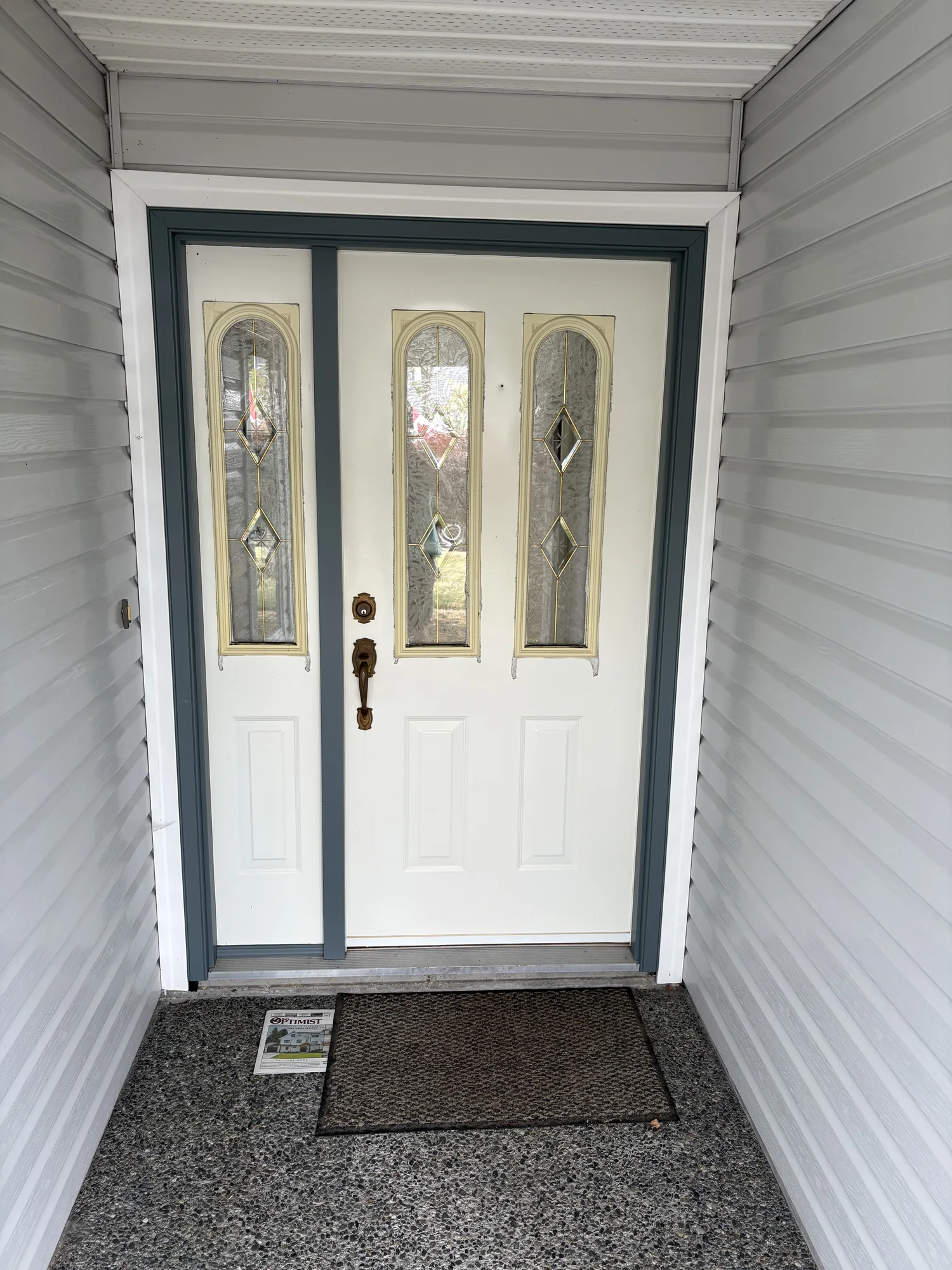 Completed exterior trim colour match, view three, at Dick’s Ladner home in Delta, BC