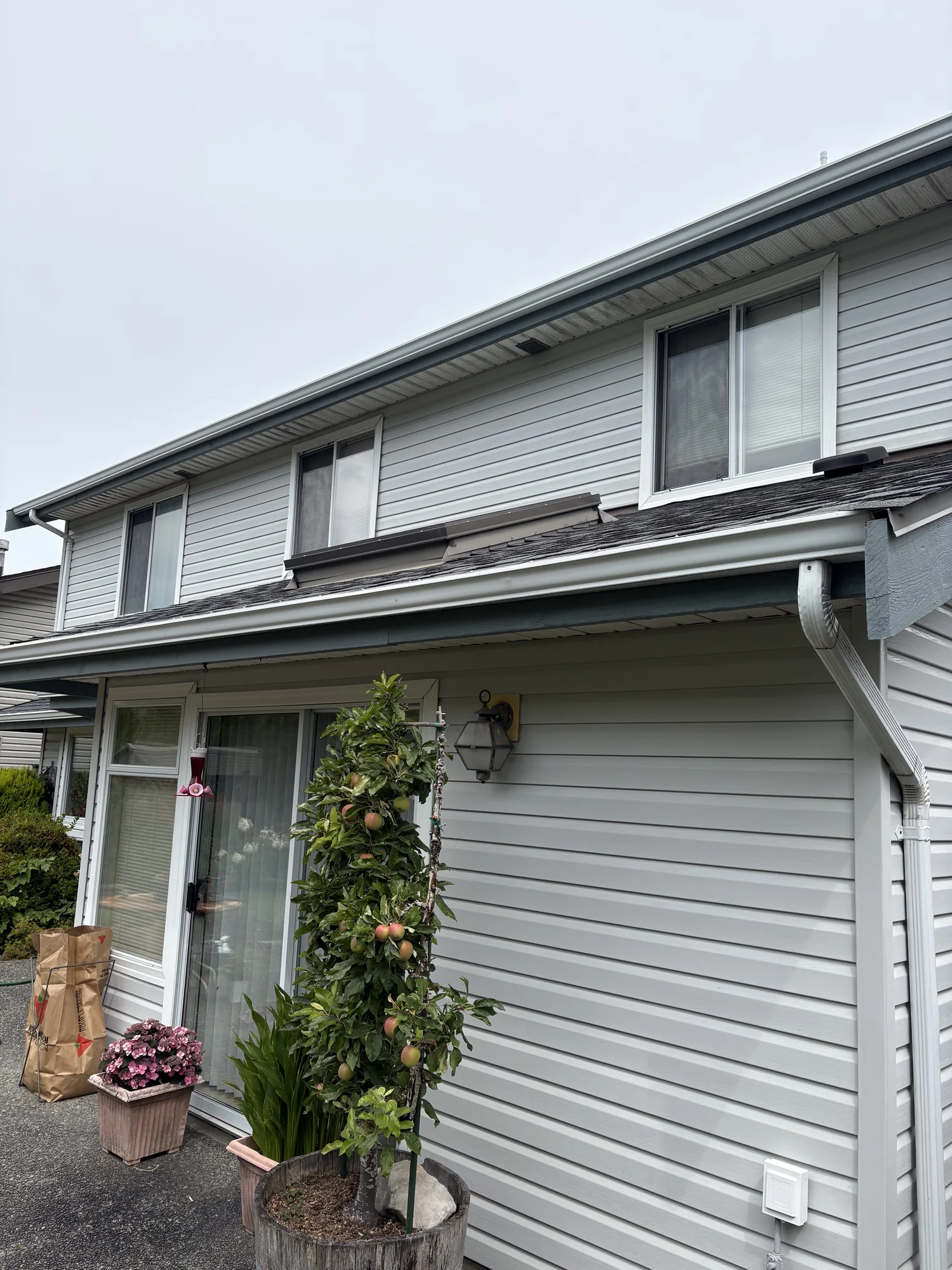Completed exterior trim colour match, view seven, at Dick’s Ladner home in Delta, BC