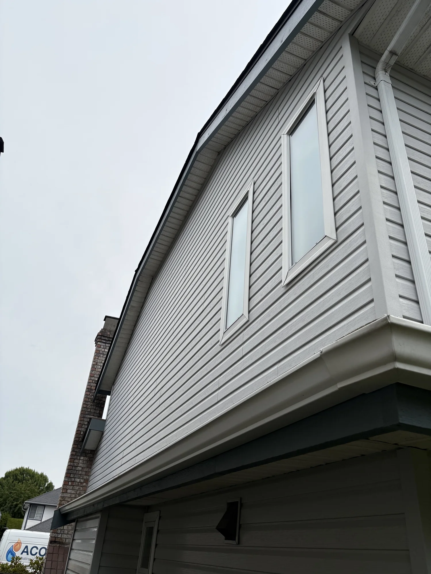Completed exterior trim colour match, view nine, at Dick’s Ladner home in Delta, BC
