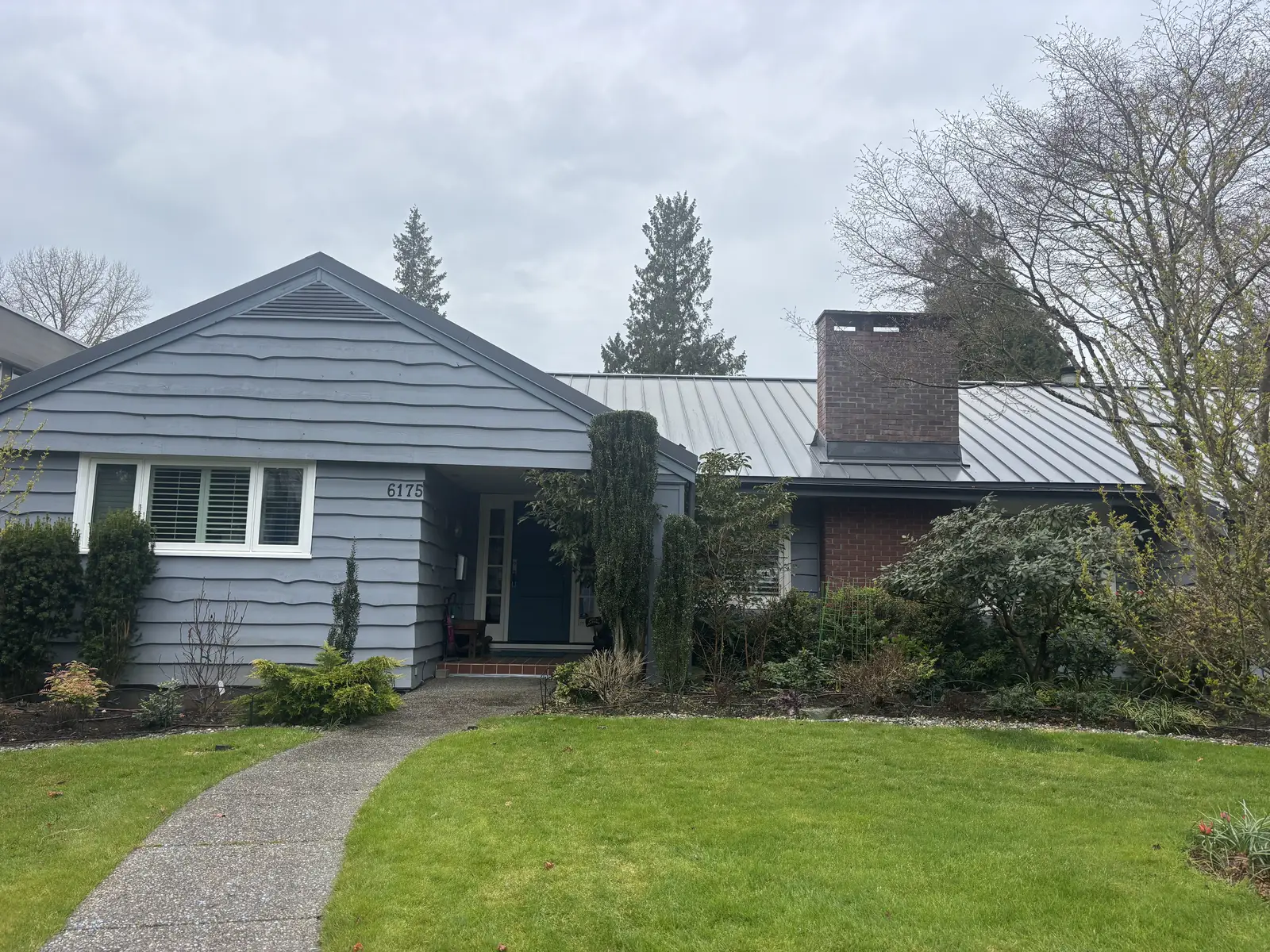 Before full exterior repaint at Anthony’s Southlands home in Vancouver, BC