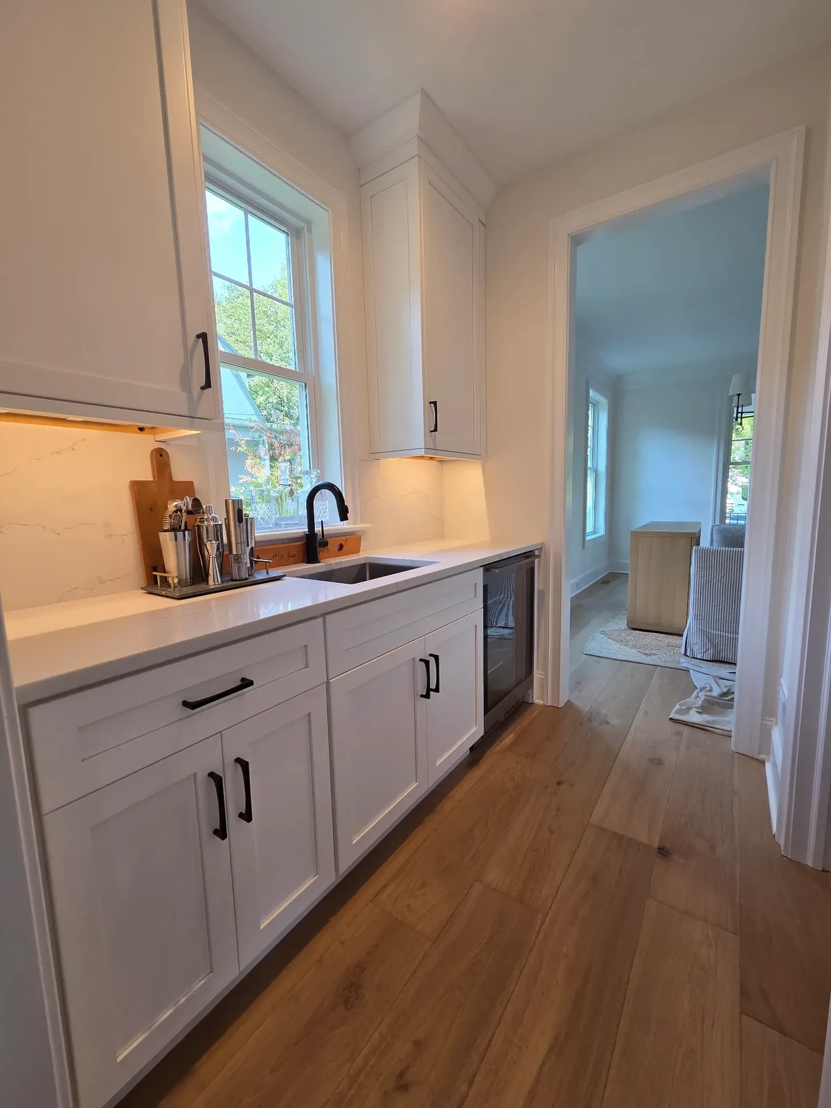 Completed kitchenette in Carly’s Bala Cynwyd home