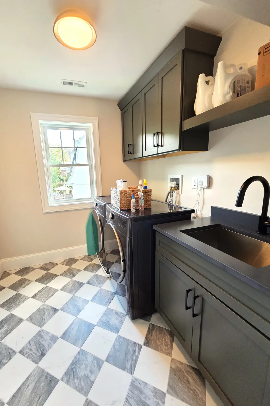 Completed laundry room in Carly’s Bala Cynwyd home