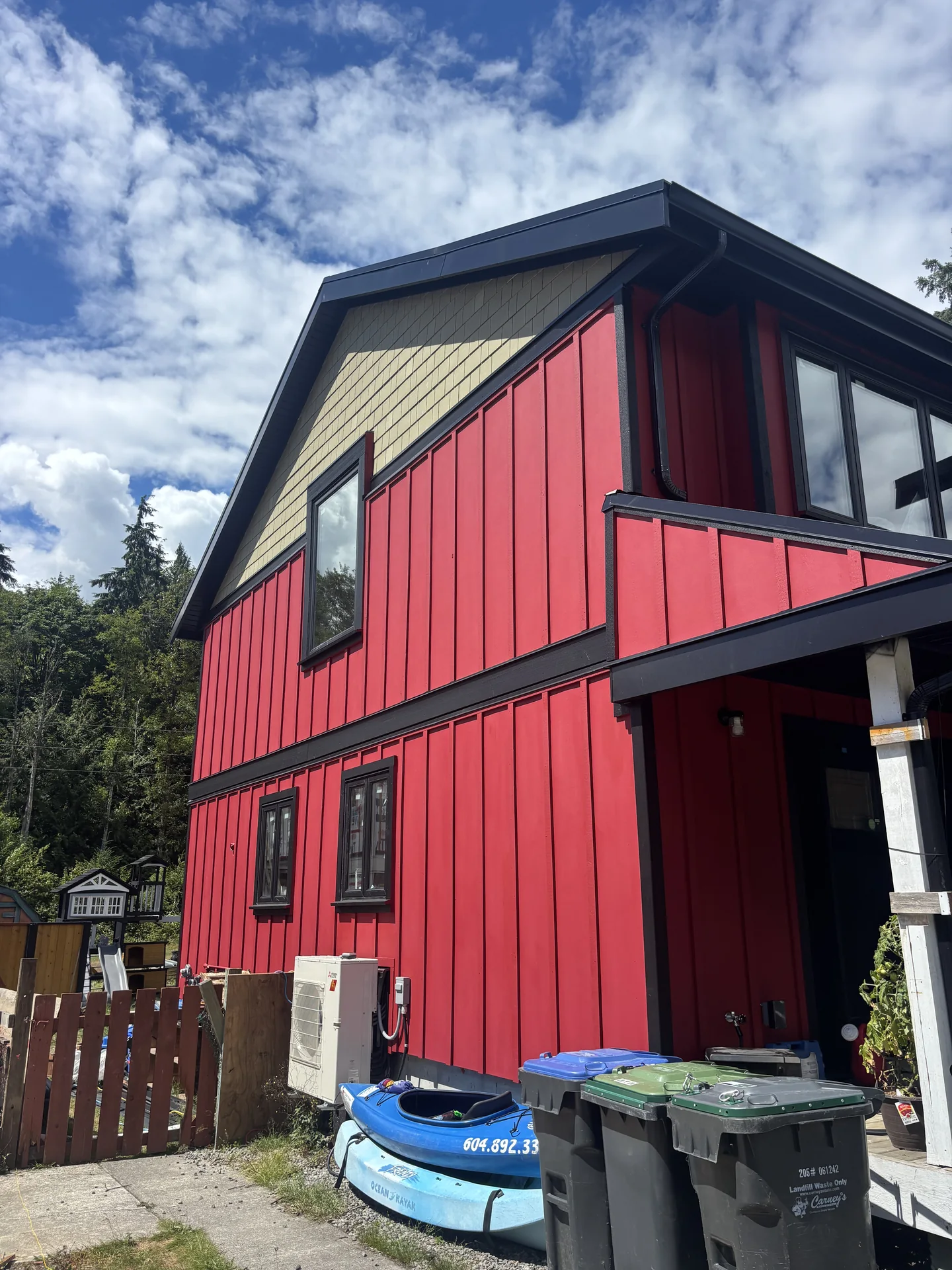 After exterior repaint at Charissa residence, Valleycliffe Squamish BC