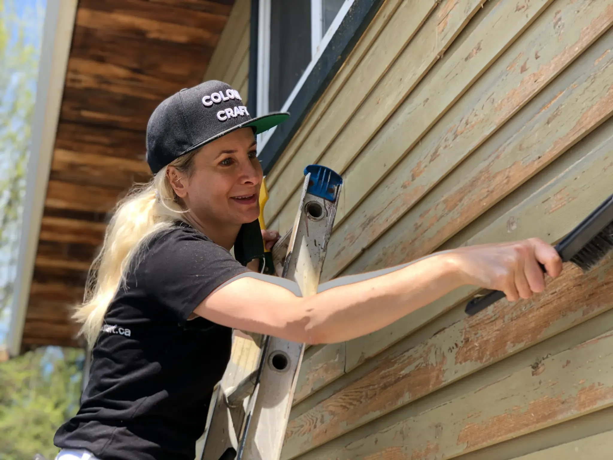 Before — Brackendale craftsman home siding detail, Squamish BC