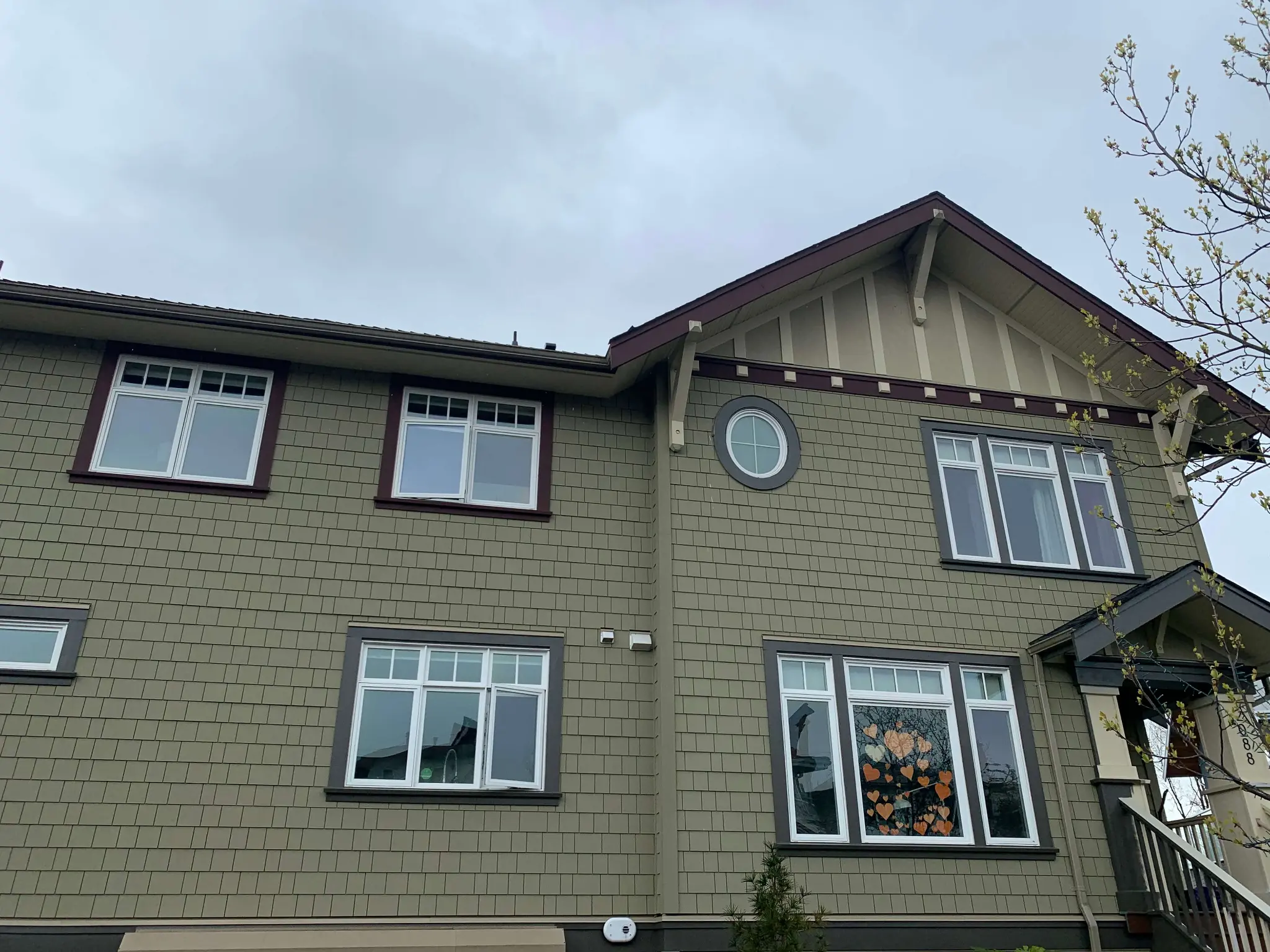 Completed commercial fourplex exterior repaint on Lakewood Drive, East Vancouver, BC — after photo two