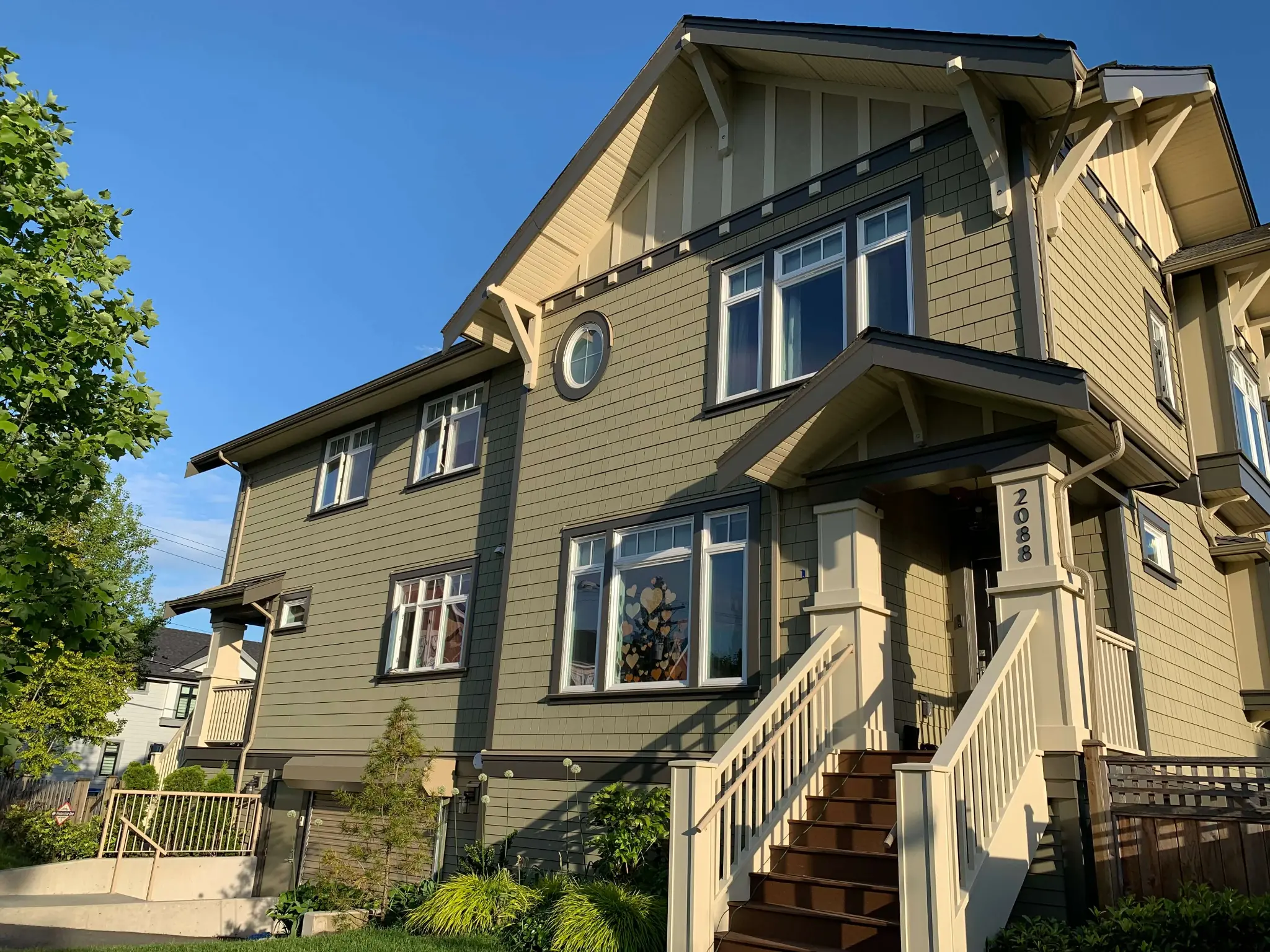 Completed commercial fourplex exterior repaint on Lakewood Drive, East Vancouver, BC — after photo five