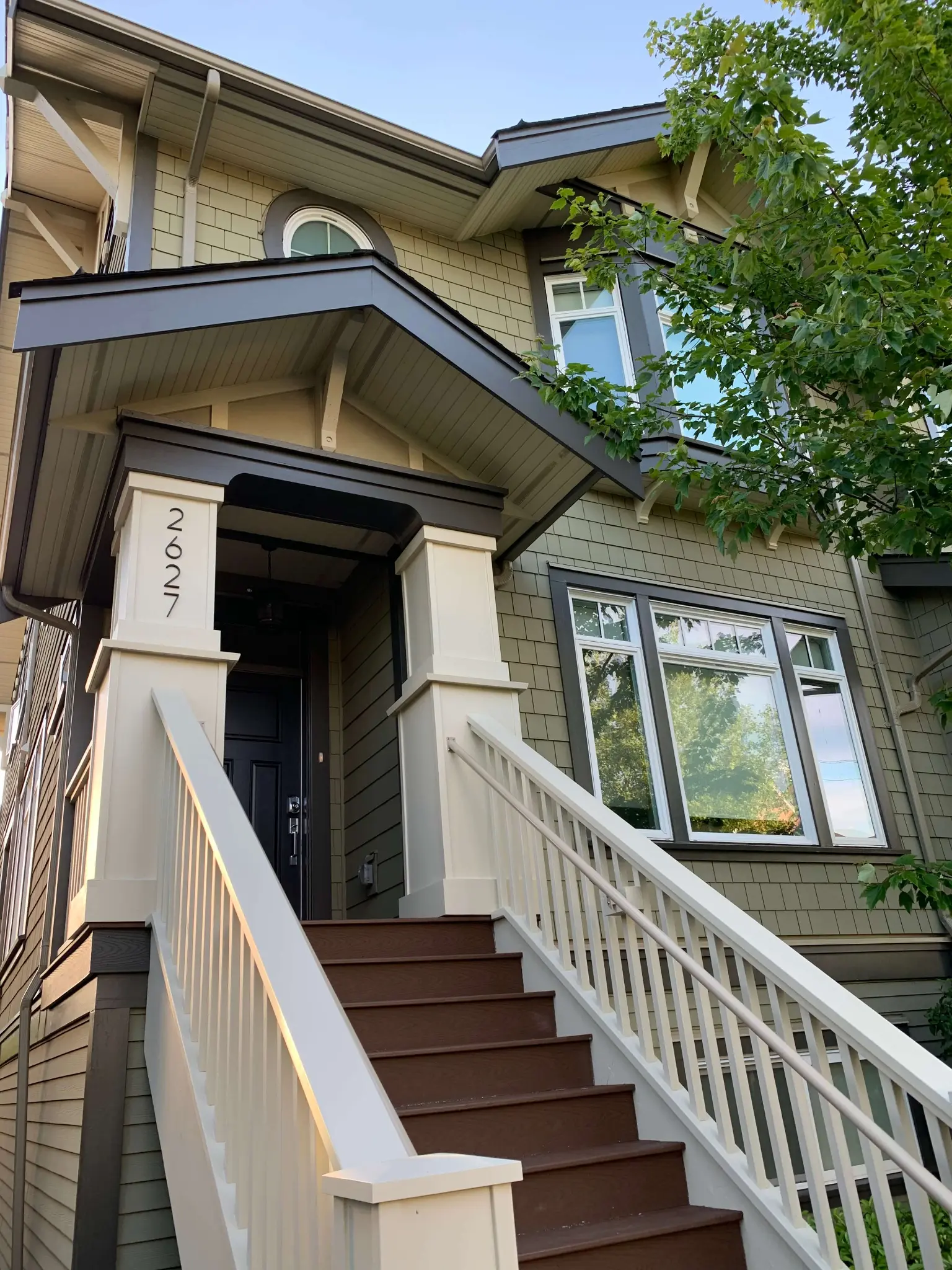 Completed commercial fourplex exterior repaint on Lakewood Drive, East Vancouver, BC — after photo twelve