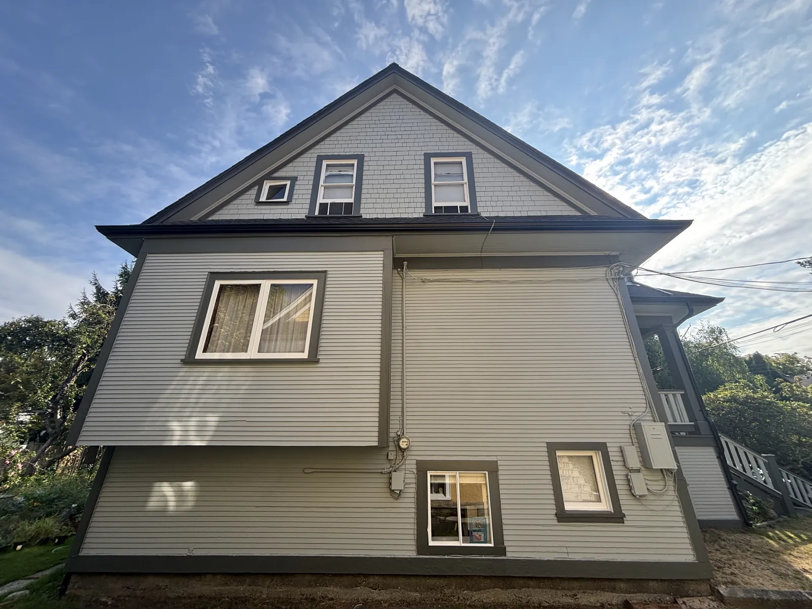 After — East Vancouver heritage home window frames and siding