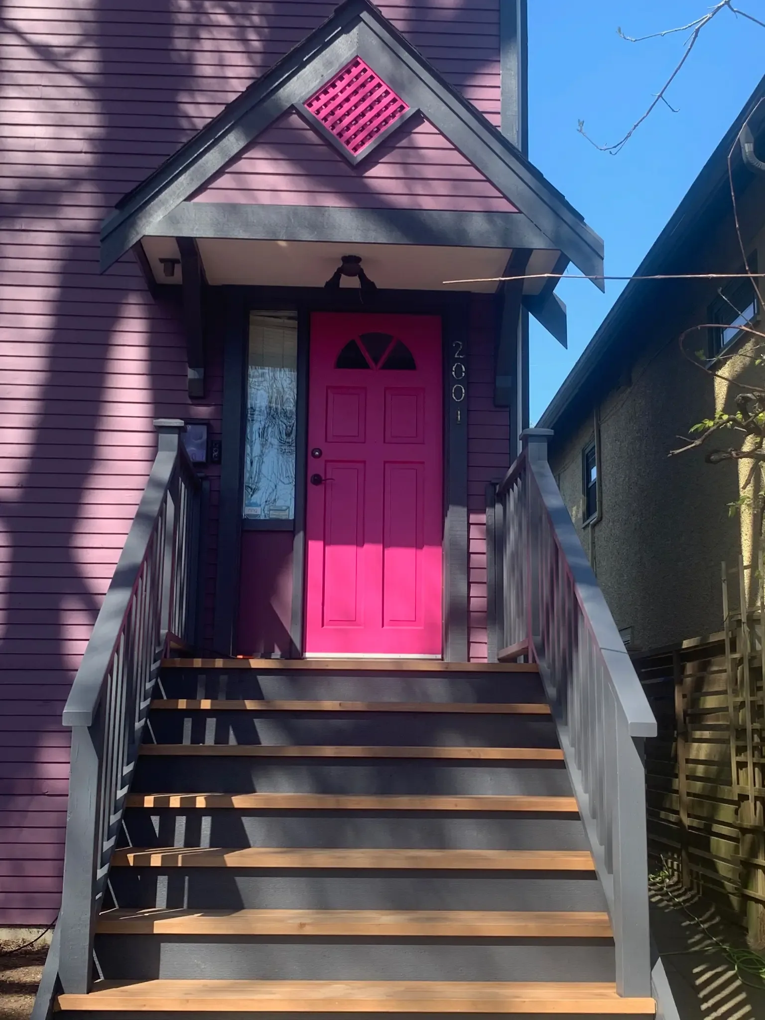 After — Colour Craft van in front of completed East Vancouver home