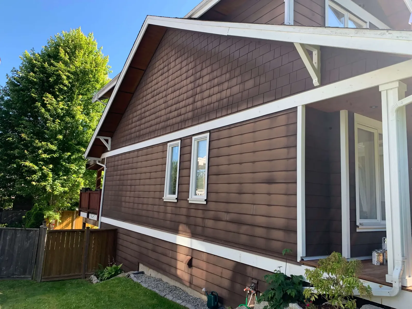 Before — Matt residence, Garibaldi Highlands Squamish — weathered cedar shingles side view