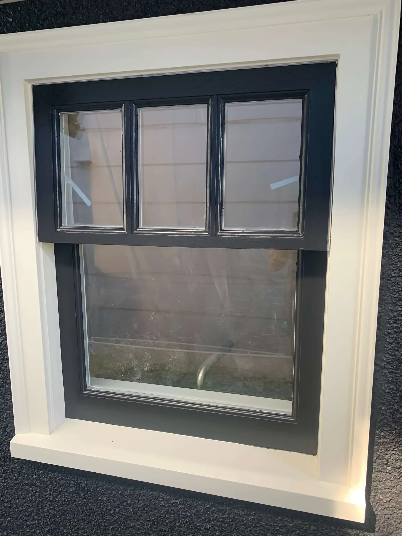 Porch and white trim after painting — Mount Pleasant East Vancouver