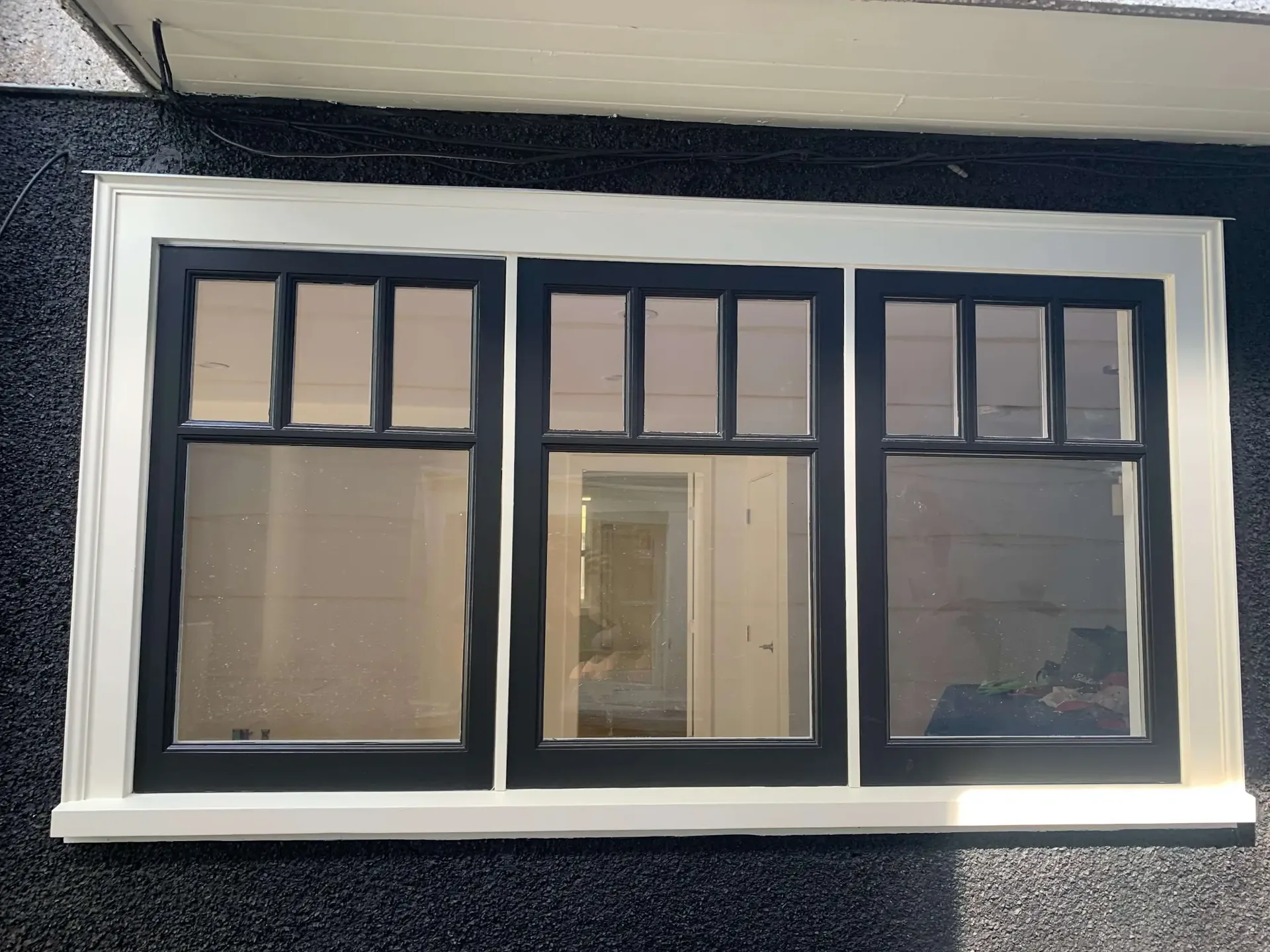 White window frames after painting — exterior painters East Vancouver