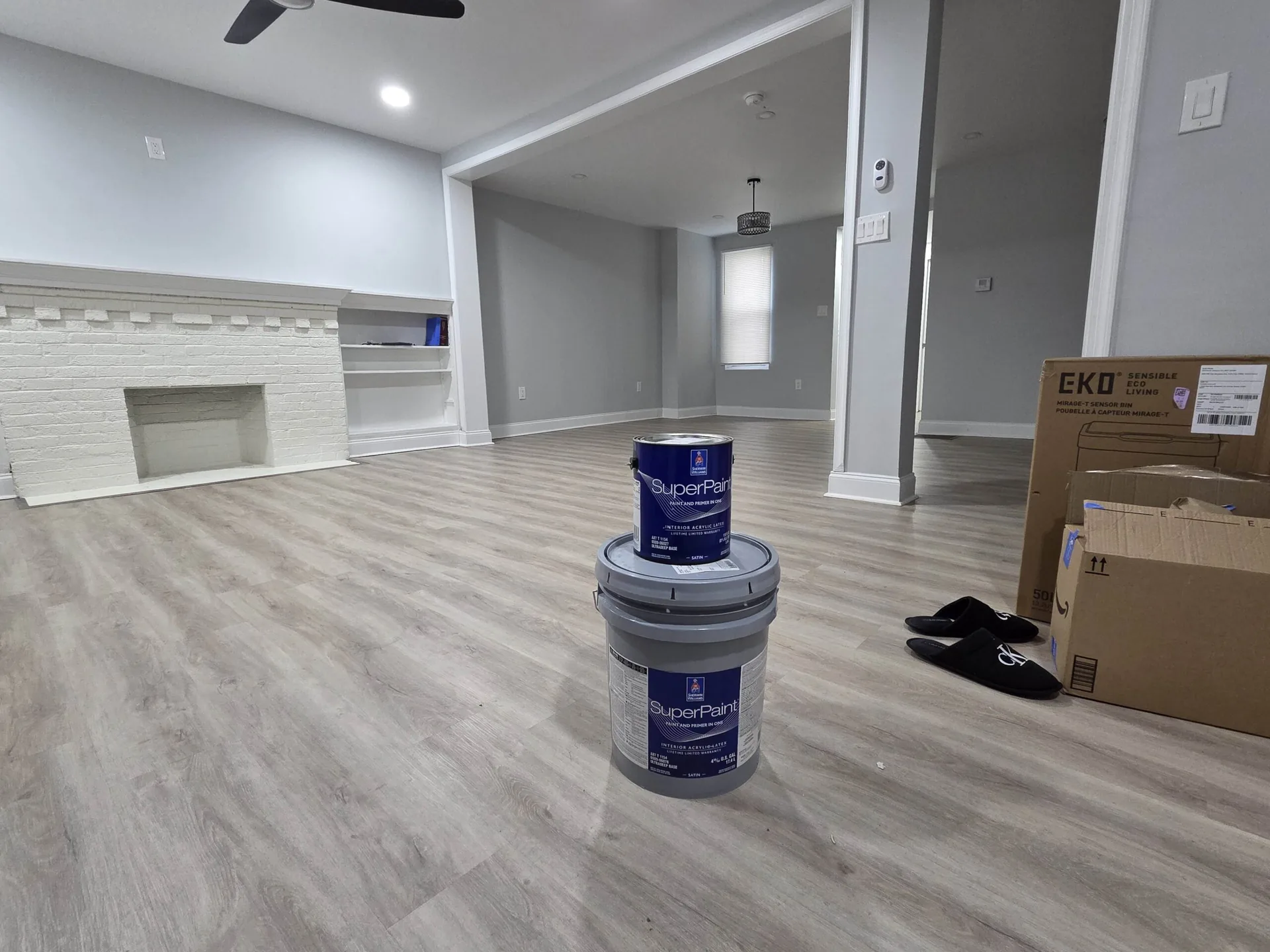 Office after interior painting — black walls, Philadelphia PA