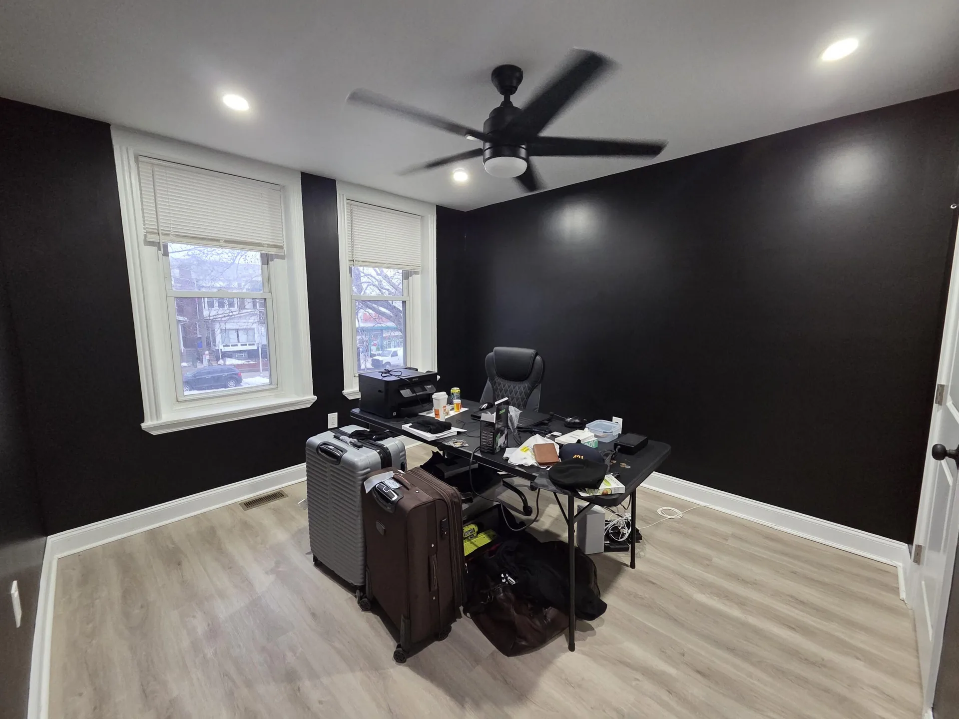 Black office walls after interior painting — Philadelphia PA