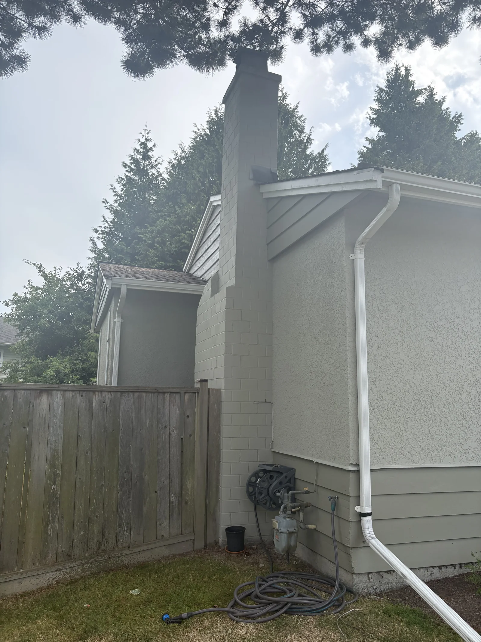 After — Sheila residence completed exterior, Tsawwassen Delta BC — Ancient Marble stucco