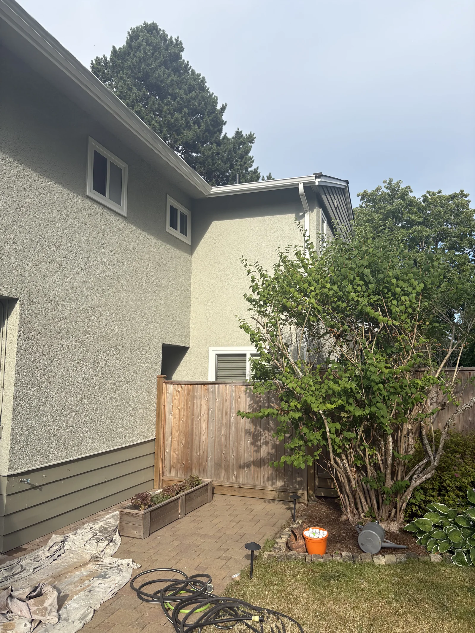 After — Sheila residence corner detail, Tsawwassen Delta BC — colour palette completed