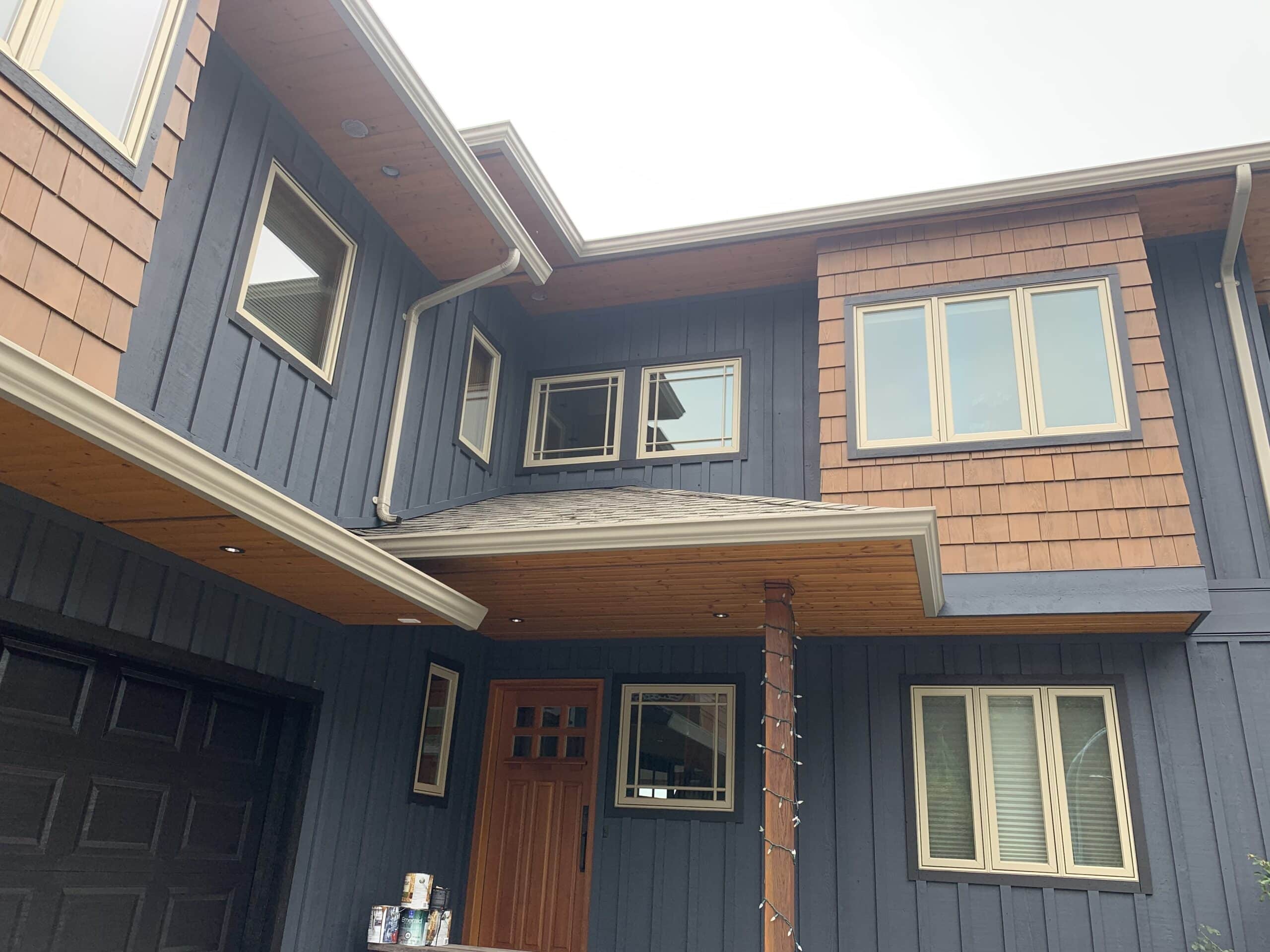 Wooden exterior house painting