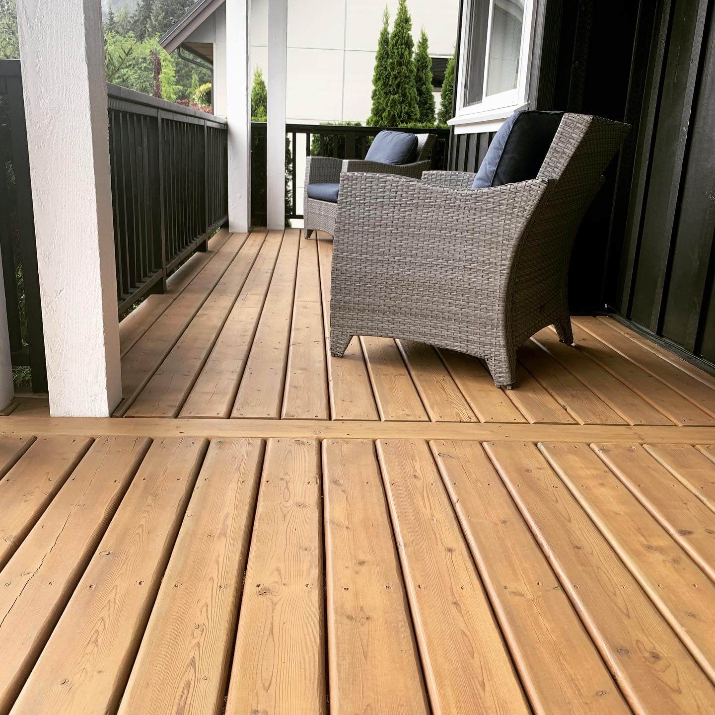 Deck staining